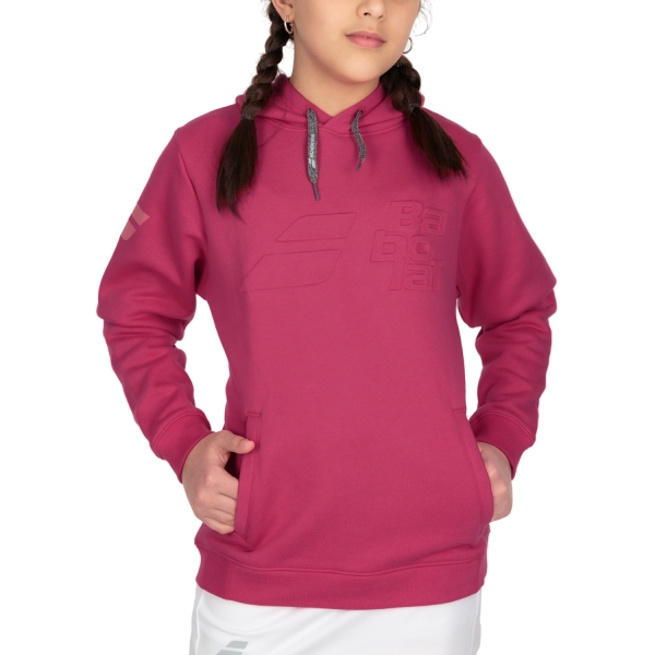 Tracksuit and Hoodie Girl Babolat Exercise Hoodie Girl  Red Rose 4JP10415028