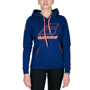 Women's Tennis Shirts and Hoodies Babolat Exercise Hoodie  Estate Blue 4WTD0414000