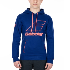 Men's Tennis Shirts and Hoodies Babolat Exercise Logo Hoodie  Estate Blue 4MTD0414000