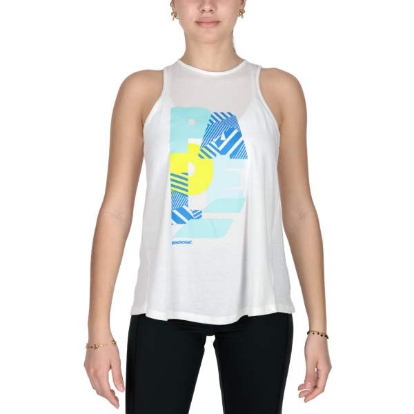 Women`s Tennis Tanks Babolat Graphic Tank  White 6WS220721000