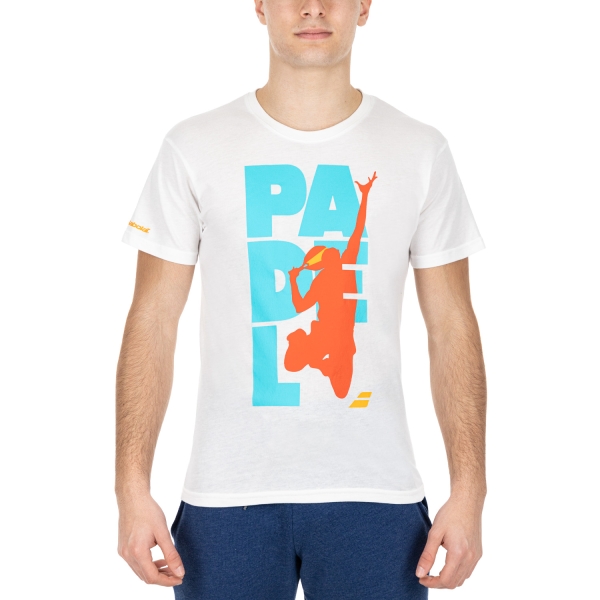 Men's Tennis Shirts Babolat Logo TShirt  White 6MS224411000