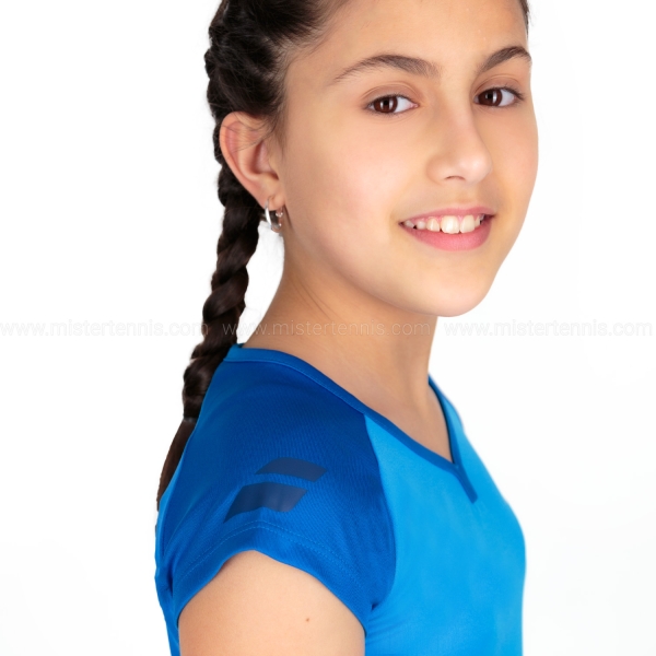 Babolat Play Cap T-Shirt Girl - Blue Aster