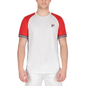 Maglietta Tennis Uomo Fila Alfie Maglietta  White/Red FBM221010003