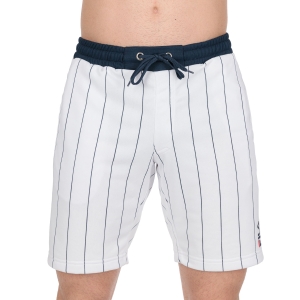 Pantalones Cortos Tenis Hombre Fila Felix 8.5in Shorts  White/Peacoat Blue Stripes FBM221019010