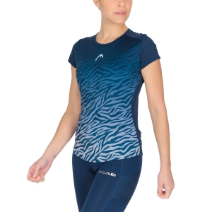 Women`s Tennis T-Shirts and Polos Head Tie Break TShirt  Dark Blue/Print Vision 814502DBXW