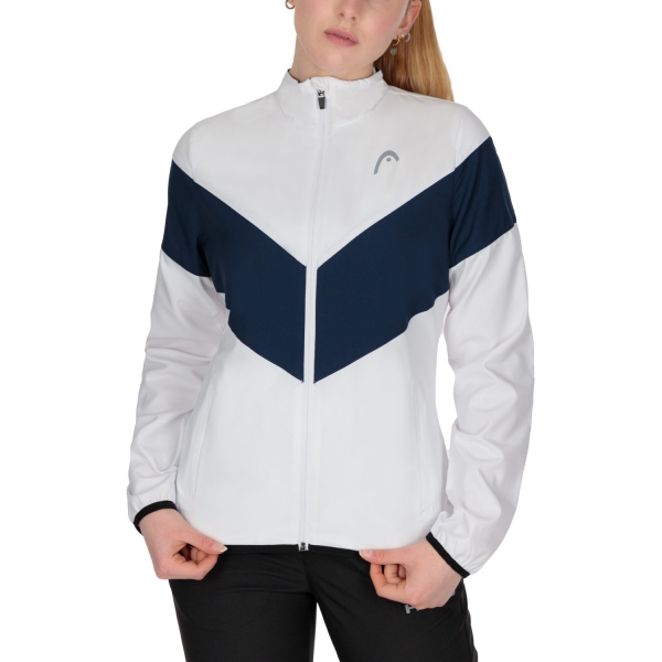 Chaquetas de Tenis Mujer Head Club 22 Chaqueta  White/Dark Blue 814401WHDB