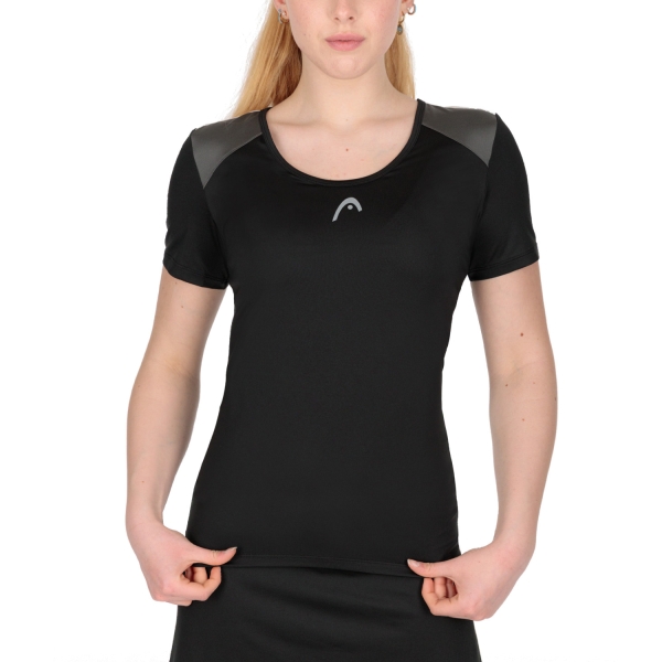 Magliette e Polo Tennis Donna Head Club 22 Tech Maglietta  Black 814431BK