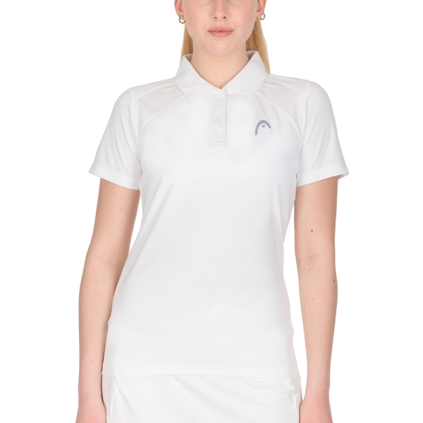 Camisetas y Polos de Tenis Mujer Head Club 22 Tech Polo  White 814421WH