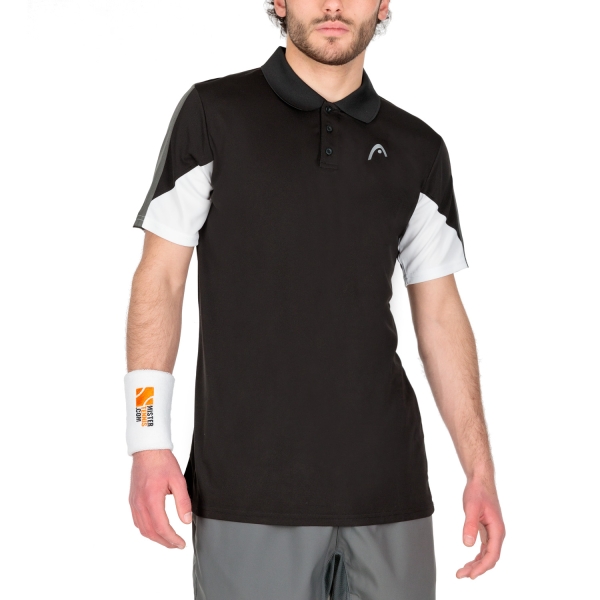 Polo Tennis Uomo Head Club 22 Tech Polo  Black 811421BK