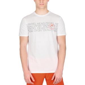 Camisetas de Tenis Hombre Head Logo Camiseta  White 811532WH