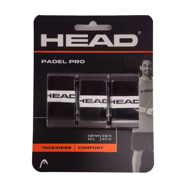 Accesorios Padel Head Padel Pro x 3 Sobregrip  Black 285111 BK