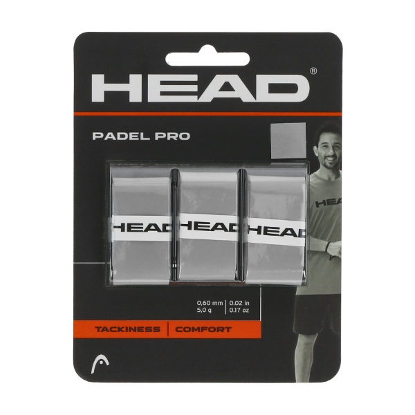 Padel Accessories Head Padel Pro x 3 Overgrip  Grey 285111 GR