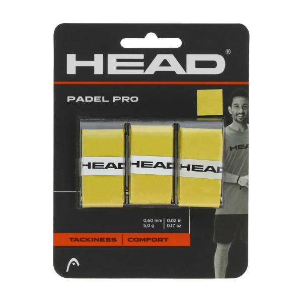 Padel Accessories Head Padel Pro x 3 Overgrip  Yellow 285111 YW