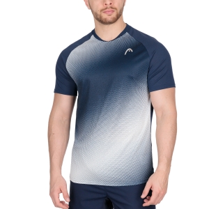Camisetas de Tenis Hombre Head Performance Camiseta  Dark Blue/Print 811272DBXP