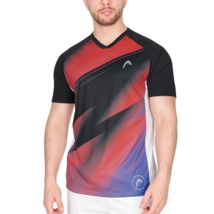 Camisetas de Tenis Hombre Head Play Tech Camiseta  Red/Print 811502RDXM
