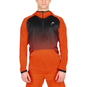 Men's Tennis Shirts and Hoodies Head Topspin Hoodie  Tangerine/Print Vision 811452TGXV