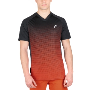Men's Tennis Shirts Head Topspin TShirt  Black/Print Vision 811422BKXV