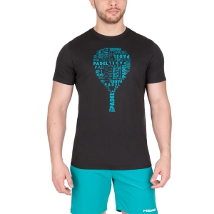 Camisetas de Tenis Hombre Head Typo Camiseta  Black 811442BK