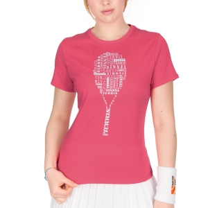 Women`s Tennis T-Shirts and Polos Head Typo Graphic TShirt  Magenta 814512MA