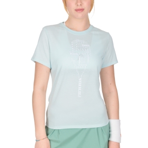 Women`s Tennis T-Shirts and Polos Head Typo Graphic TShirt  Skyblue 814512SB
