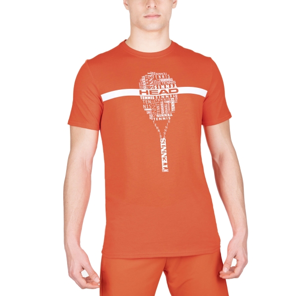 Maglietta Tennis Uomo Head Head Typo Graphic Camiseta  Tangerine  Tangerine 811432TG