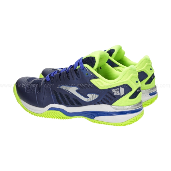 Joma Slam WPT Scarpe da Padel Bambini - Navy/Green Fluor