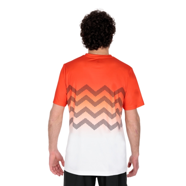 K-Swiss Hypercourt Print Crew 2 T-Shirt - Spicy Orange/White