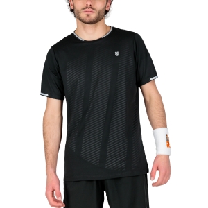 Camisetas de Tenis Hombre KSwiss Hypercourt Shield Crew 2 Camiseta  Jet Black 105807014