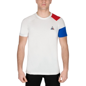 Camisetas de Tenis Hombre Le Coq Sportif Essentiels Camiseta  New Optical White/Rouge Electro/Bleu Electro 2210554