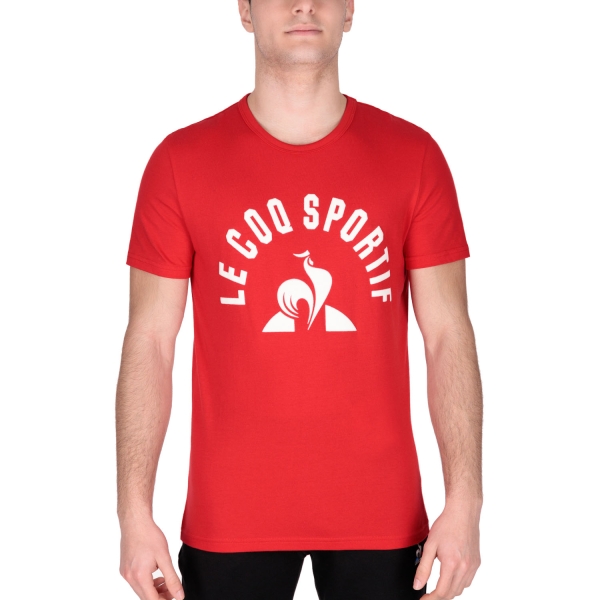 Men's Tennis Shirts Le Coq Sportif Graphic TShirt  Rouge Electro/New Optical White 2210559