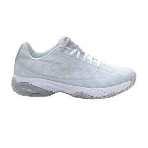 Women`s Tennis Shoes Lotto Mirage 300 Clay  All White/Silver Metal 2 2107401GN