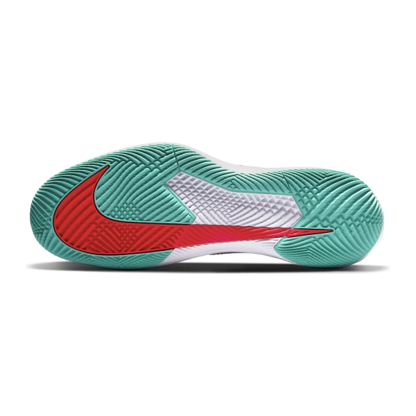 Nike Court Air Zoom Vapor Pro HC - White/Whashed Teal/Habanero Red