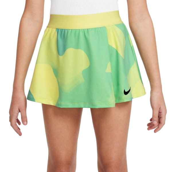Ru Oriental atributo Nike Court Dri-FIT Victory Falda de Tenis Niña - Light Zitron