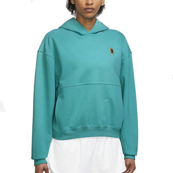 Nike Court Heritage Felpa da Tennis Donna Washed Teal