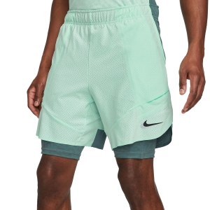 Pantalones Cortos Tenis Hombre Nike Court Slam 2in1 7in Shorts  Coconut Milk/Obsidian DJ5556379