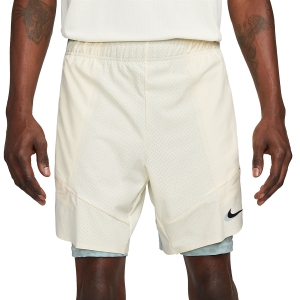 Men's Tennis Shorts Nike Court Slam 2in1 7in Shorts  Coconut Milk/Ocean Cube/Black DJ5556113