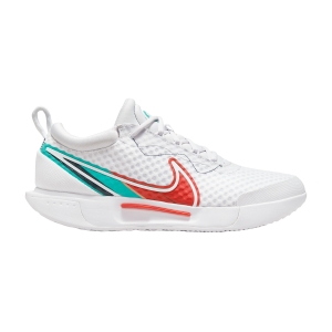 Men`s Tennis Shoes Nike Court Zoom Pro HC  White/Washed Teal/Habanero Red DH0618136