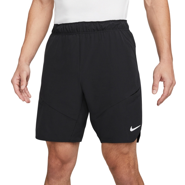 Absoluto Motel Mínimo Nike Dri-FIT Advantage 9in Shorts de Tenis Hombre - Black/White