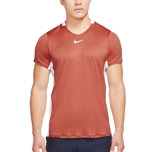 Men's Tennis Shirts Nike DriFIT Advantage TShirt  Madder Root/White DD8317827