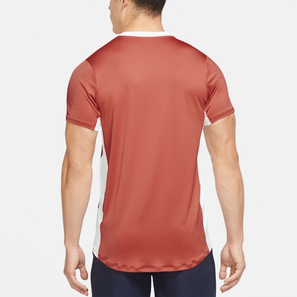 Nike Dri-FIT Advantage T-Shirt - Madder Root/White