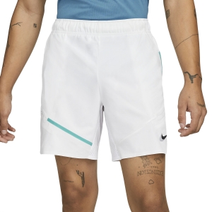 Pantalones Cortos Tenis Hombre Nike Court DriFIT Slam Logo 7in Shorts  White/Washed Teal/Black DD8311100