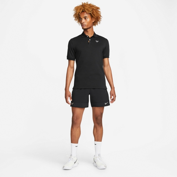 Nike Rafa Logo Men's Tennis Polo - Black/White