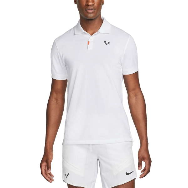 Polo Tenis Hombre Nike Rafa Logo Polo  White/Black DD8532100