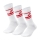 Nike Sportswear Everyday Essential x 3 Socks - White/University Red