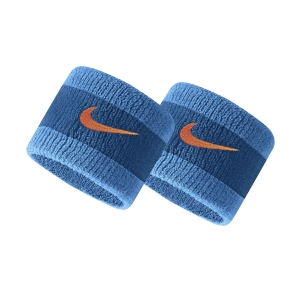 Tennis Wristbands Nike Swoosh Small Wristbands  Marina Laser Blue/Rush Orange N.000.1565.446.OS