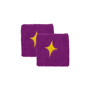 Tennis Wristbands StarVie Logo Small Wristbands  Purple/Yellow Star MM21