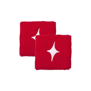 Tennis Wristbands StarVie Logo Small Wristbands  Red/White Star MR21