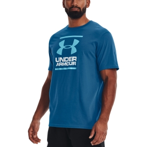 Men's Tennis Shirts Under Armour Foundation TShirt  Cruise Blue/Fresco Blue 13268490899