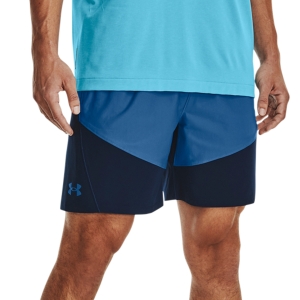 Men's Tennis Shorts Under Armour Knit Woven Hybrid 7in Shorts  Cruise Blue/Academy 13661670899