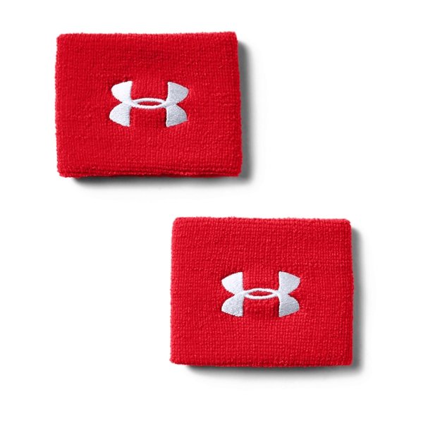 Tennis Wristbands Under Armour Performance Small Wristbands  Red/White 12769910600